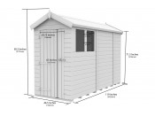 4ft x 10ft Apex Shed