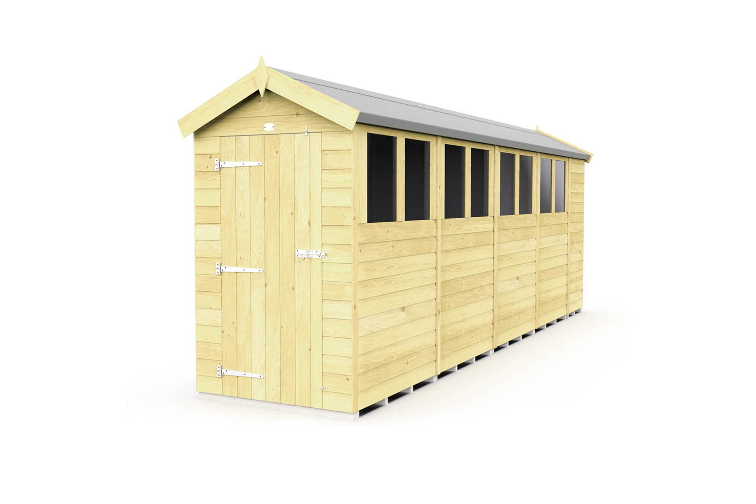 4ft x 18ft Apex Shed