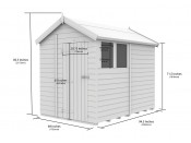 6ft x 8ft Apex Shed