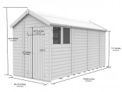 7ft x 15ft Apex Shed