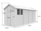 7ft x 16ft Apex Shed