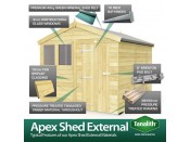 4ft x 14ft Apex Shed