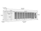 16ft x 6ft Dog Kennel and Run
