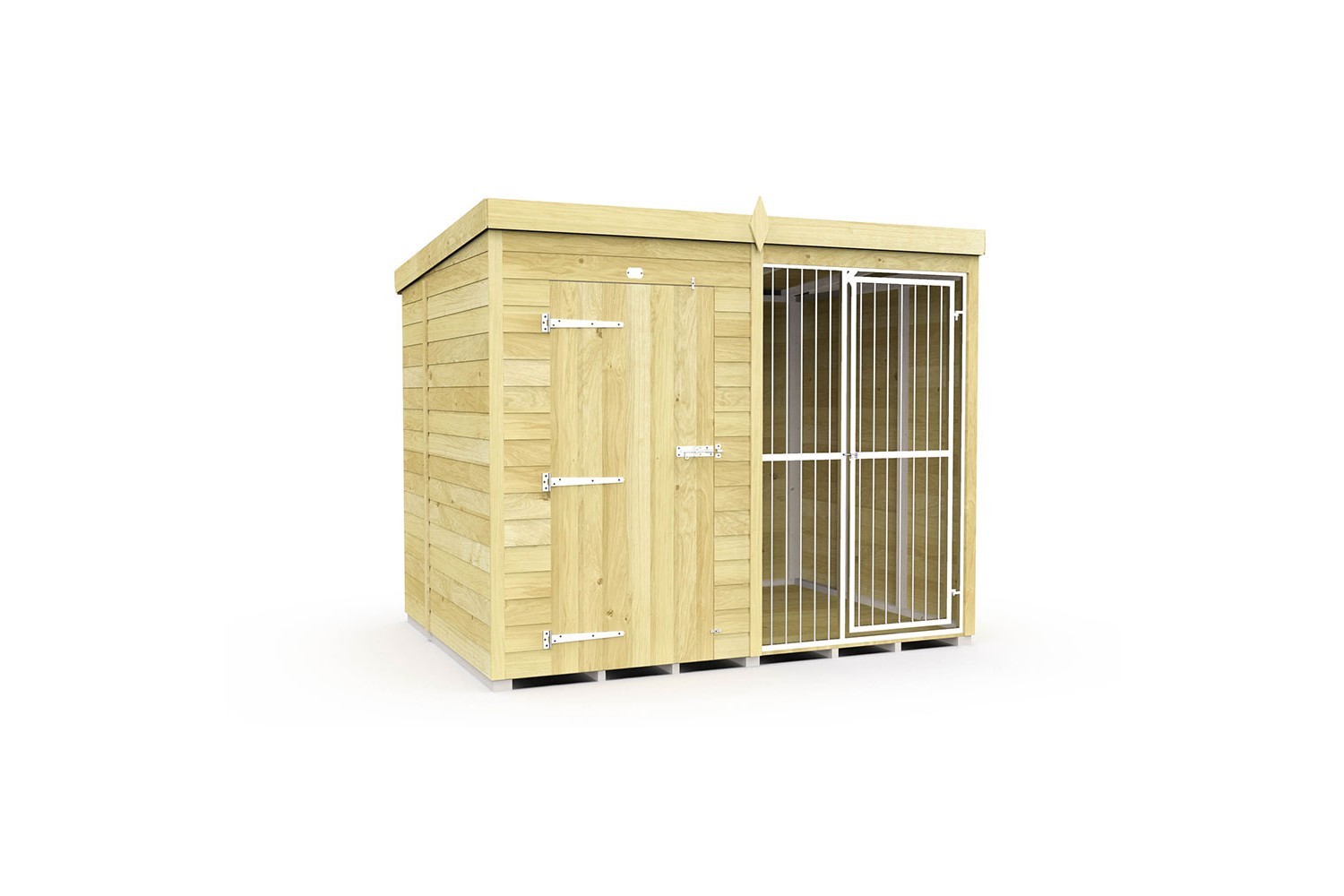 8ft X 6ft Dog Kennel and Run Full Height with Bars