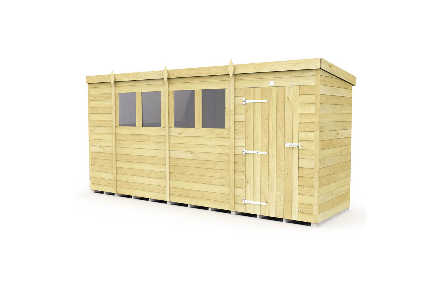 14ft x 4ft Pent Shed