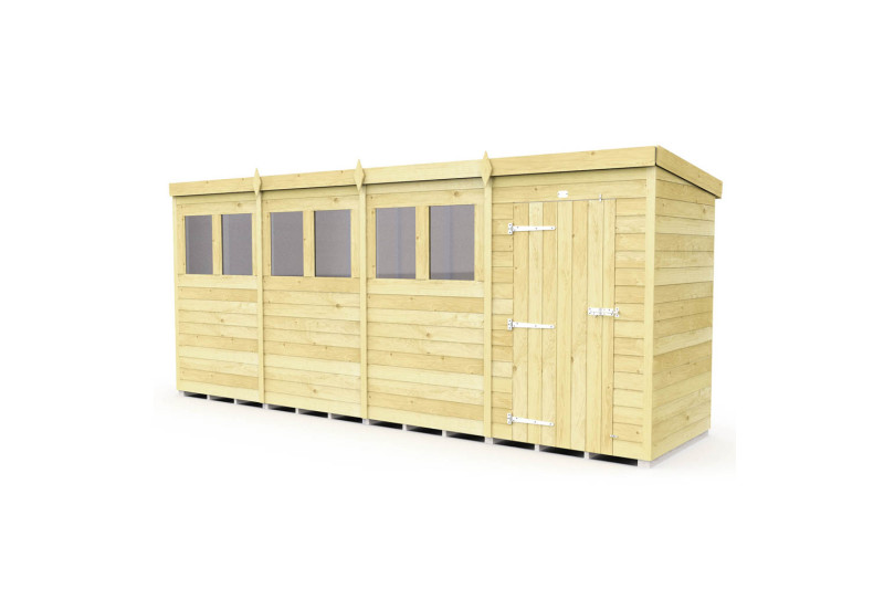 16ft x 4ft Pent Shed 16ft x 4ft Pent Shed