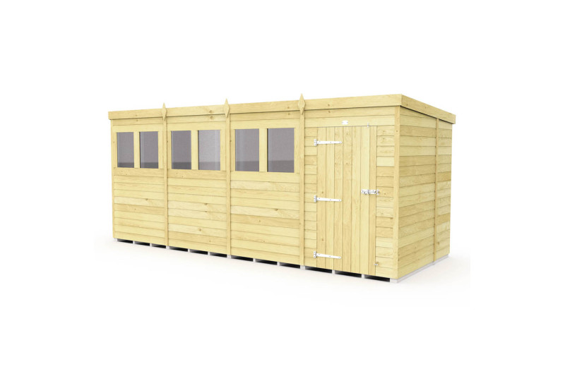 16ft x 6ft Pent Shed