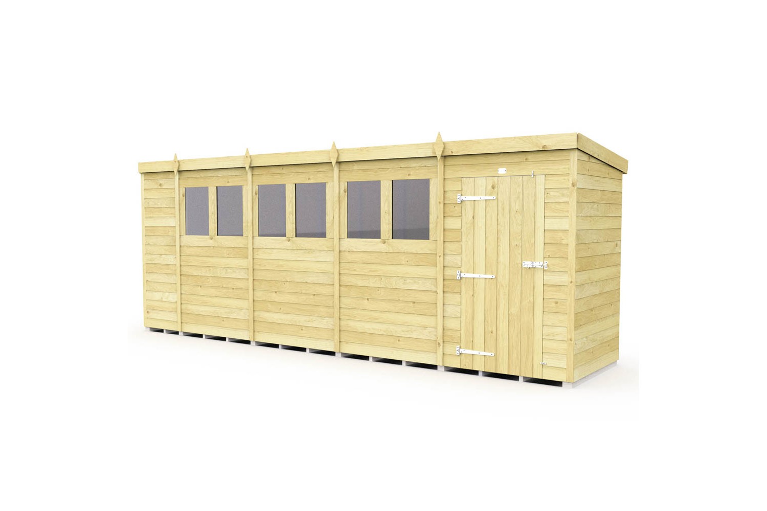 18ft x 4ft Pent Shed