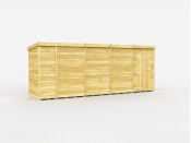 18ft x 4ft Pent Shed