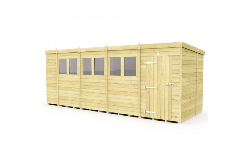 18ft x 6ft Pent Shed