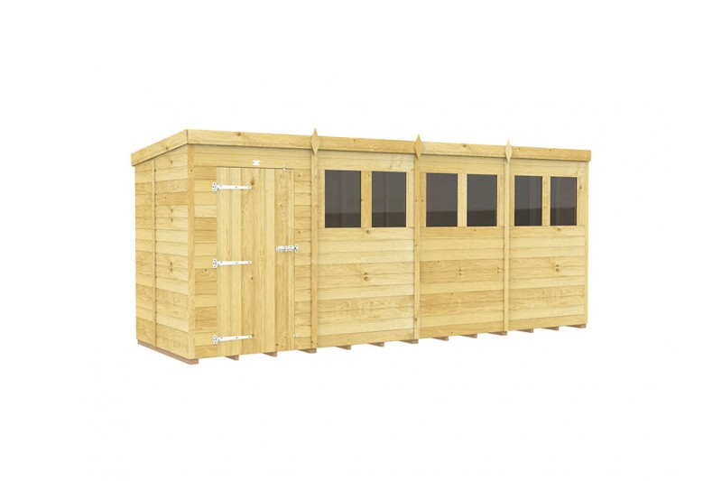 16ft x 5ft Pent Shed