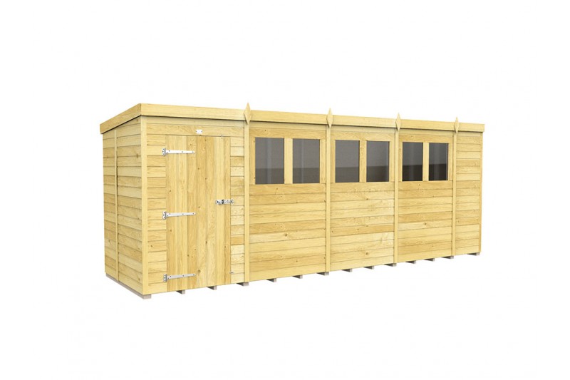 18ft x 5ft Pent Shed
