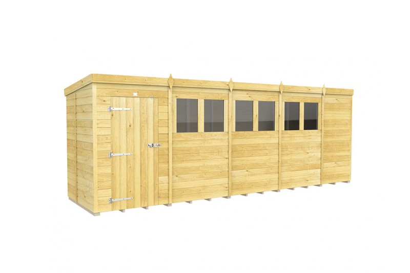 19ft x 5ft Pent Shed
