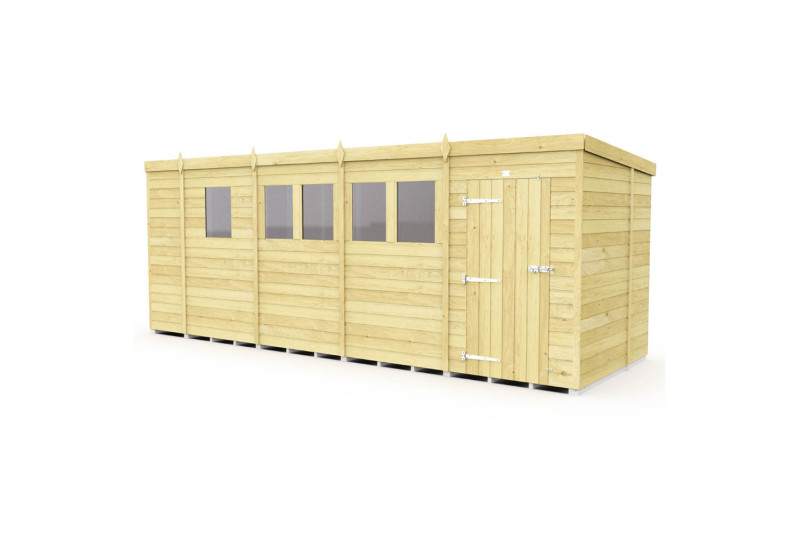 17ft x 6ft Pent Shed