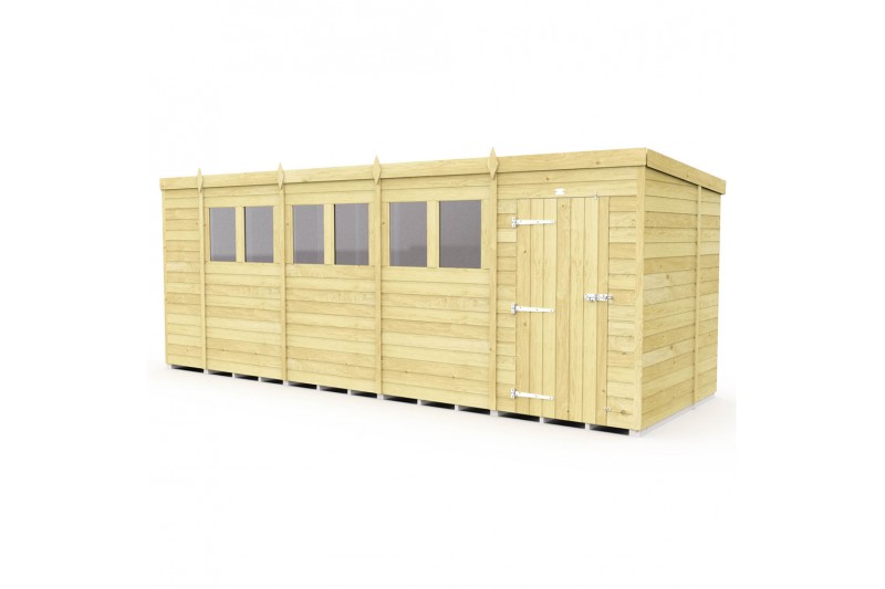 19ft x 6ft Pent Shed