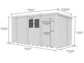 14ft x 7ft Pent Shed