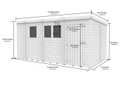 13ft x 8ft Pent Shed