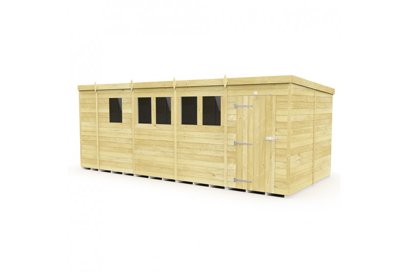 17ft x 8ft Pent Shed