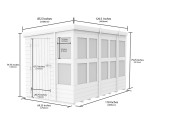 10ft x 6ft Pent Potting Shed