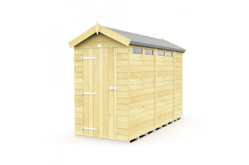 4ft x 10ft Apex Security Shed