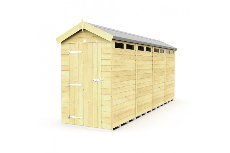 4ft x 16ft Apex Security Shed