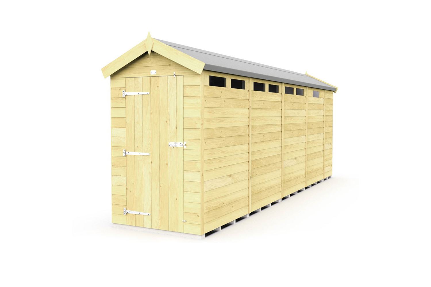 4ft x 17ft Apex Security Shed