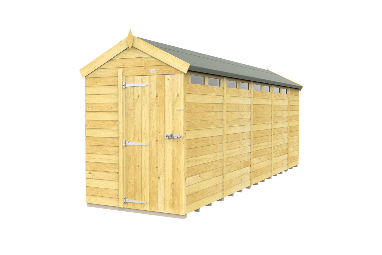 5ft x 19ft Apex Security Shed