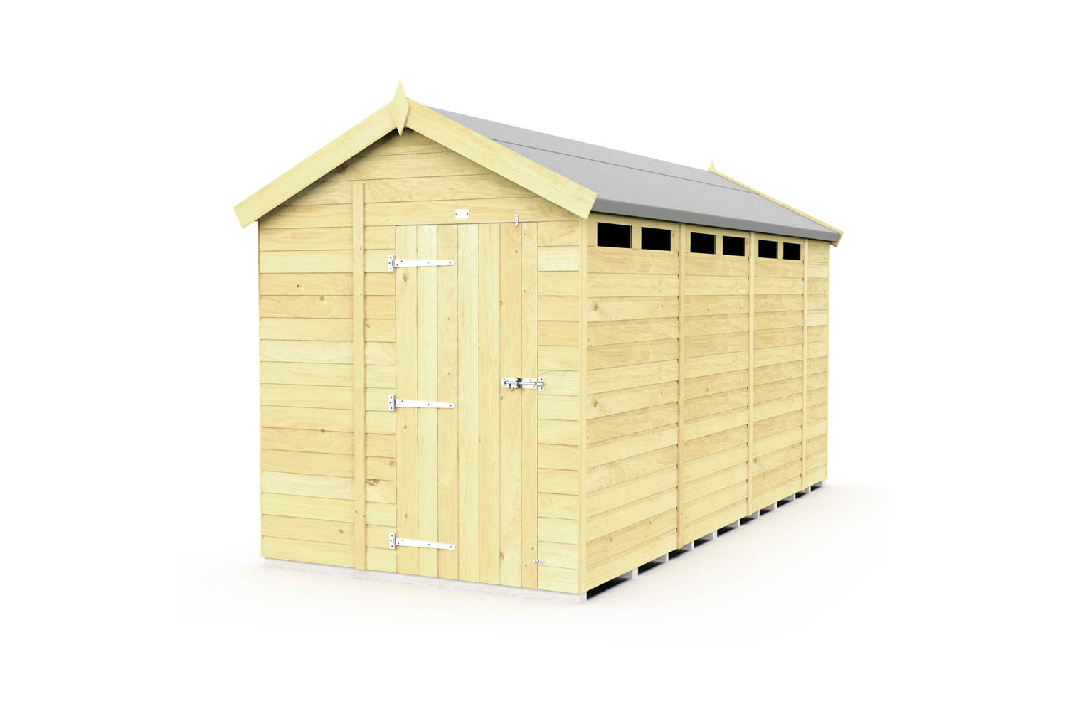 7ft x 15ft Apex Security Shed