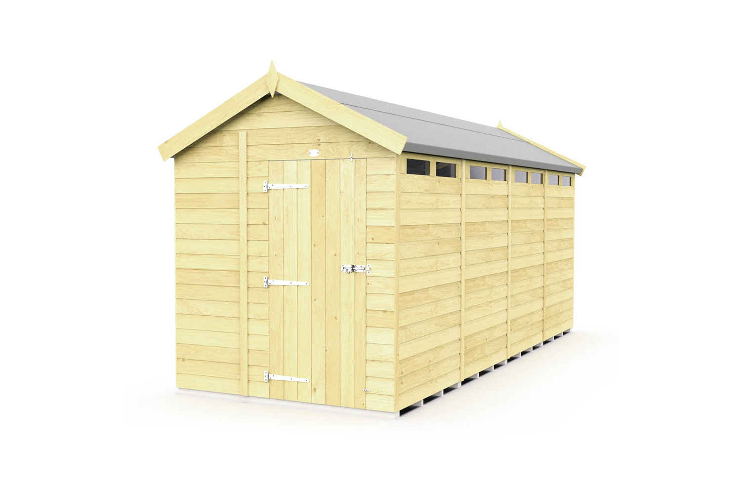 7ft x 16ft Apex Security Shed