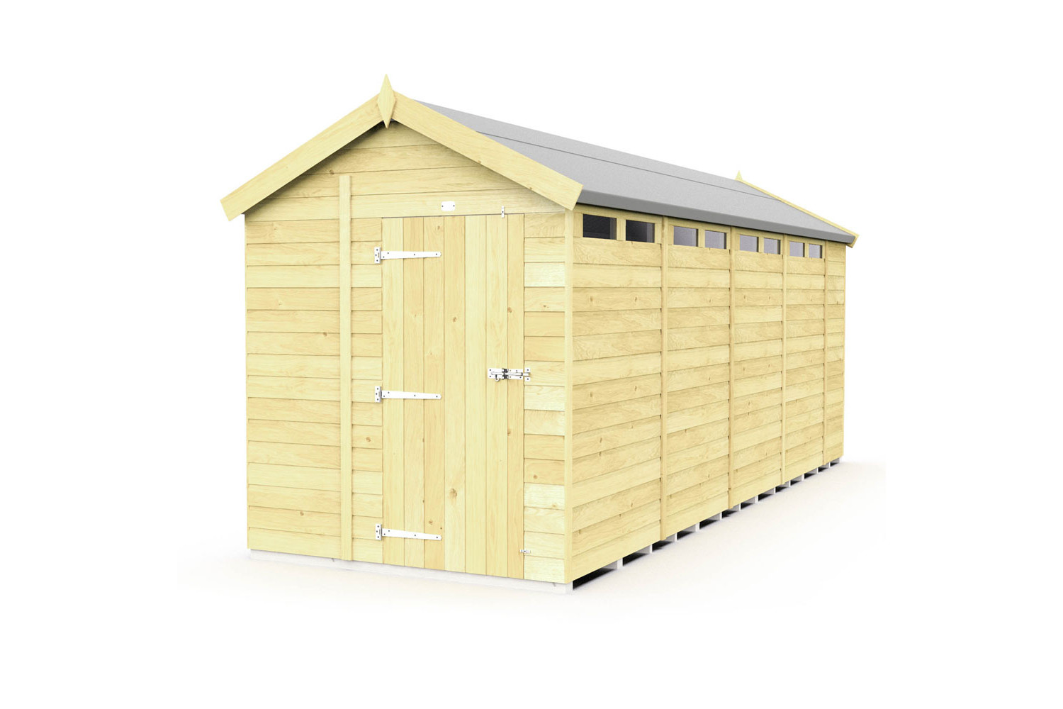 7ft x 18ft Apex Security Shed