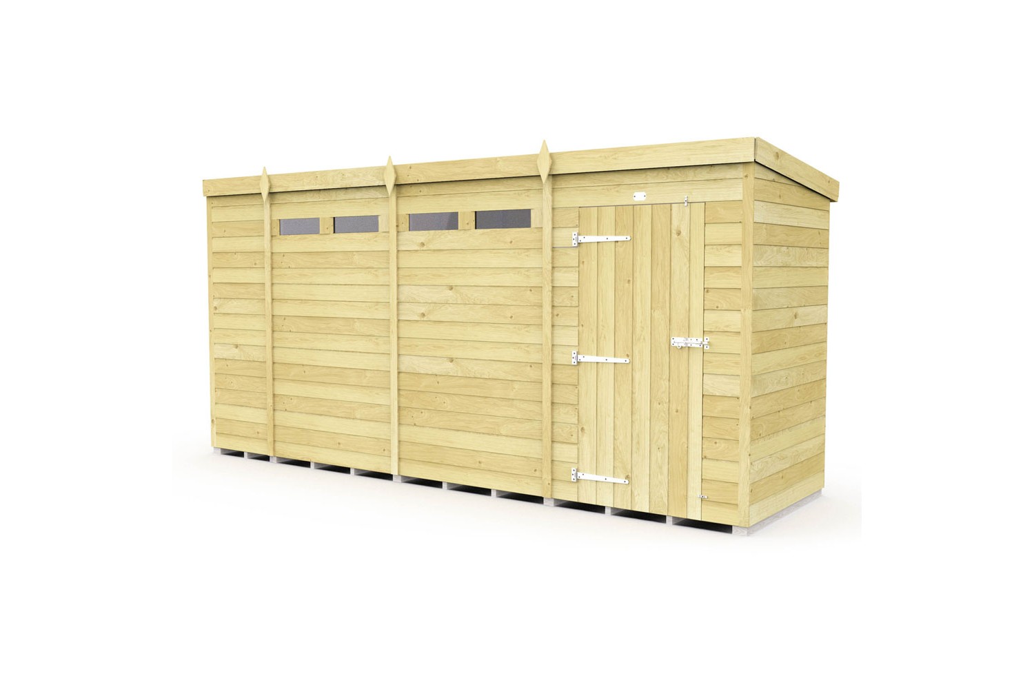 14ft x 4ft Pent Security Shed