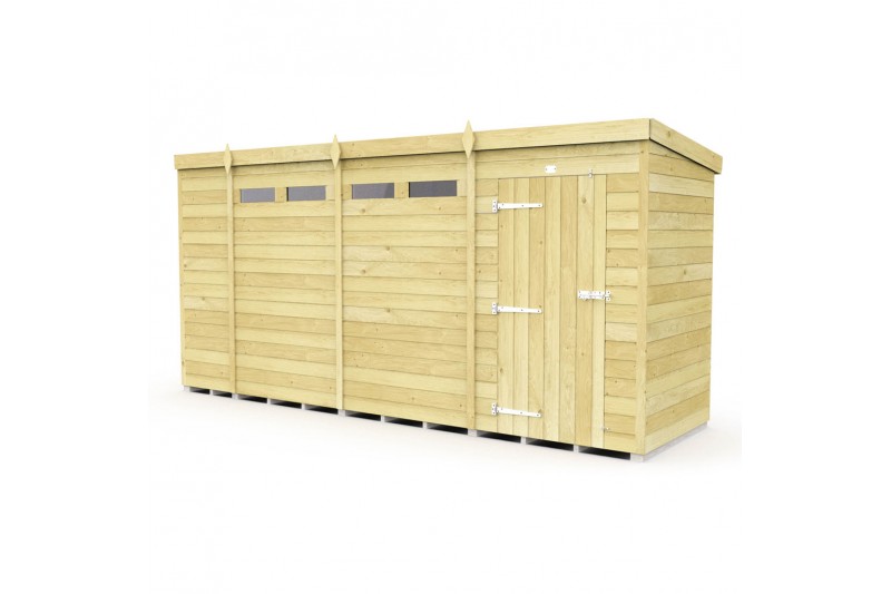 15ft x 4ft Pent Security Shed