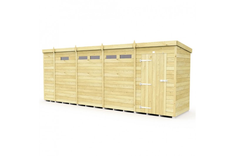 17ft x 4ft Pent Security Shed