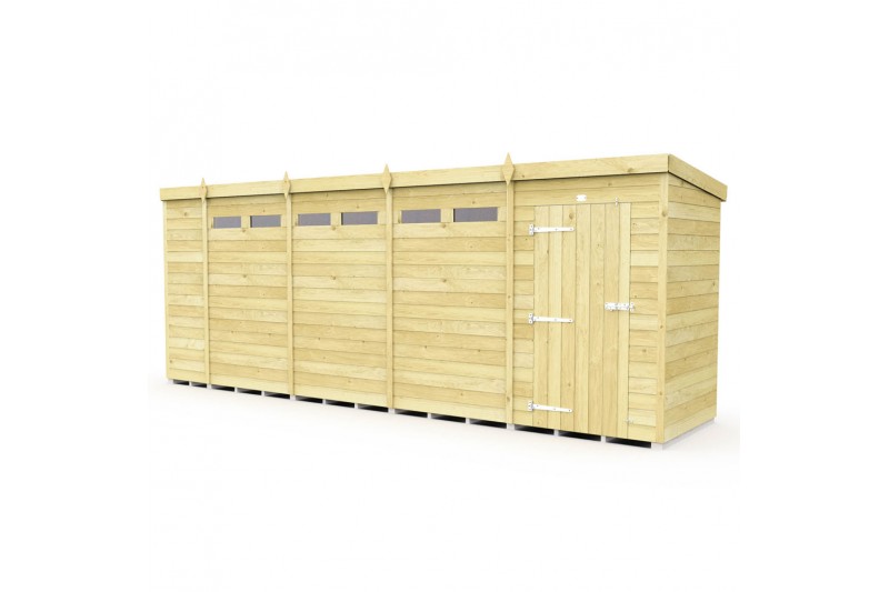 18ft x 4ft Pent Security Shed