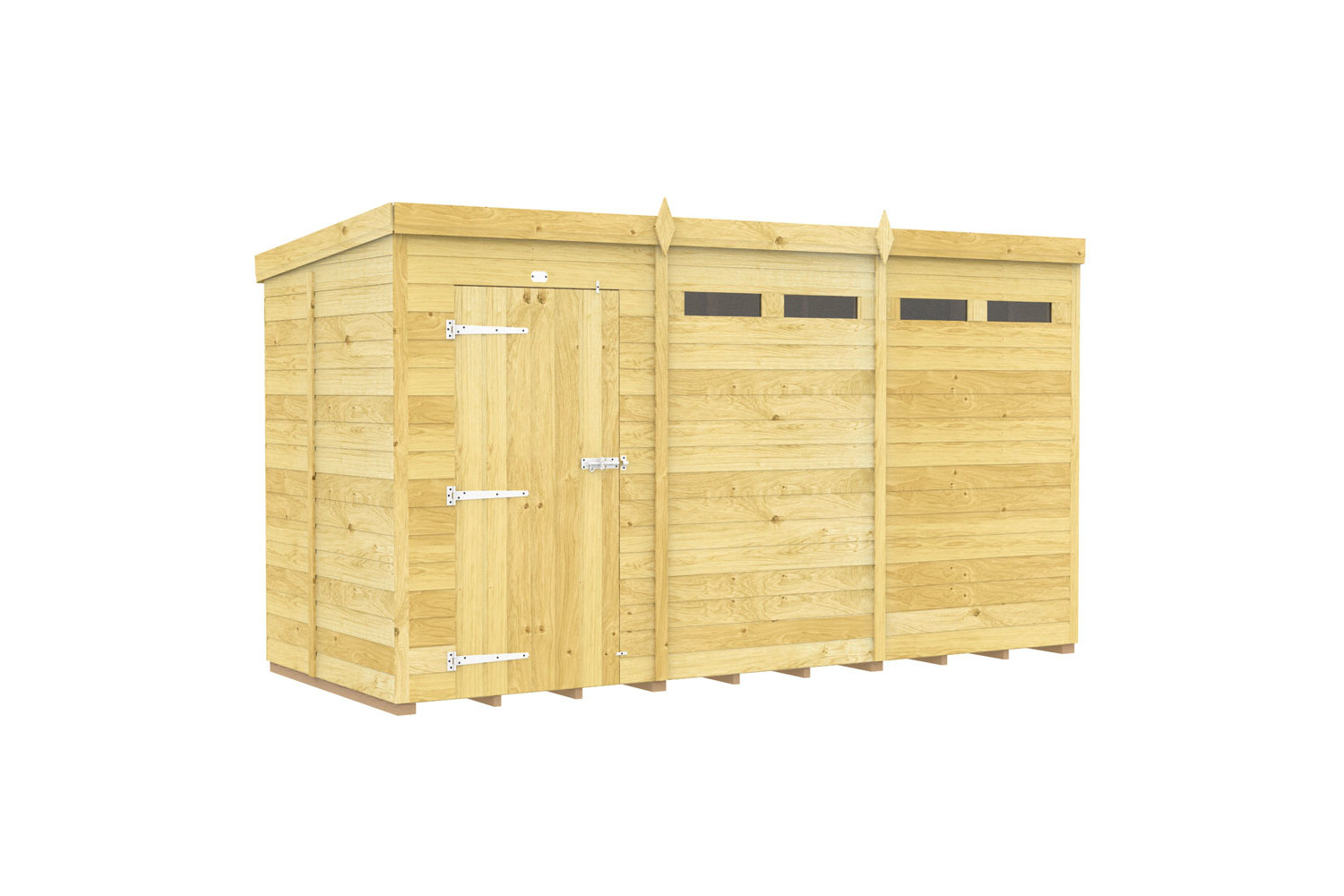 12ft x 5ft Pent Security Shed