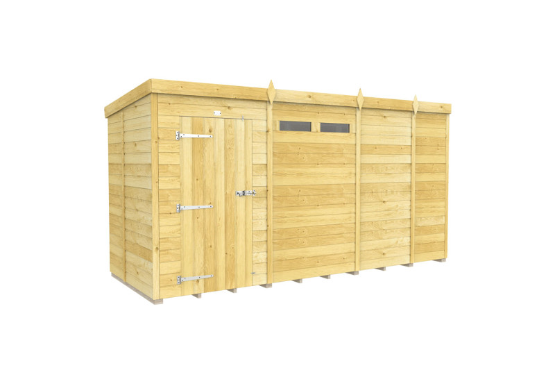 13ft x 5ft Pent Security Shed