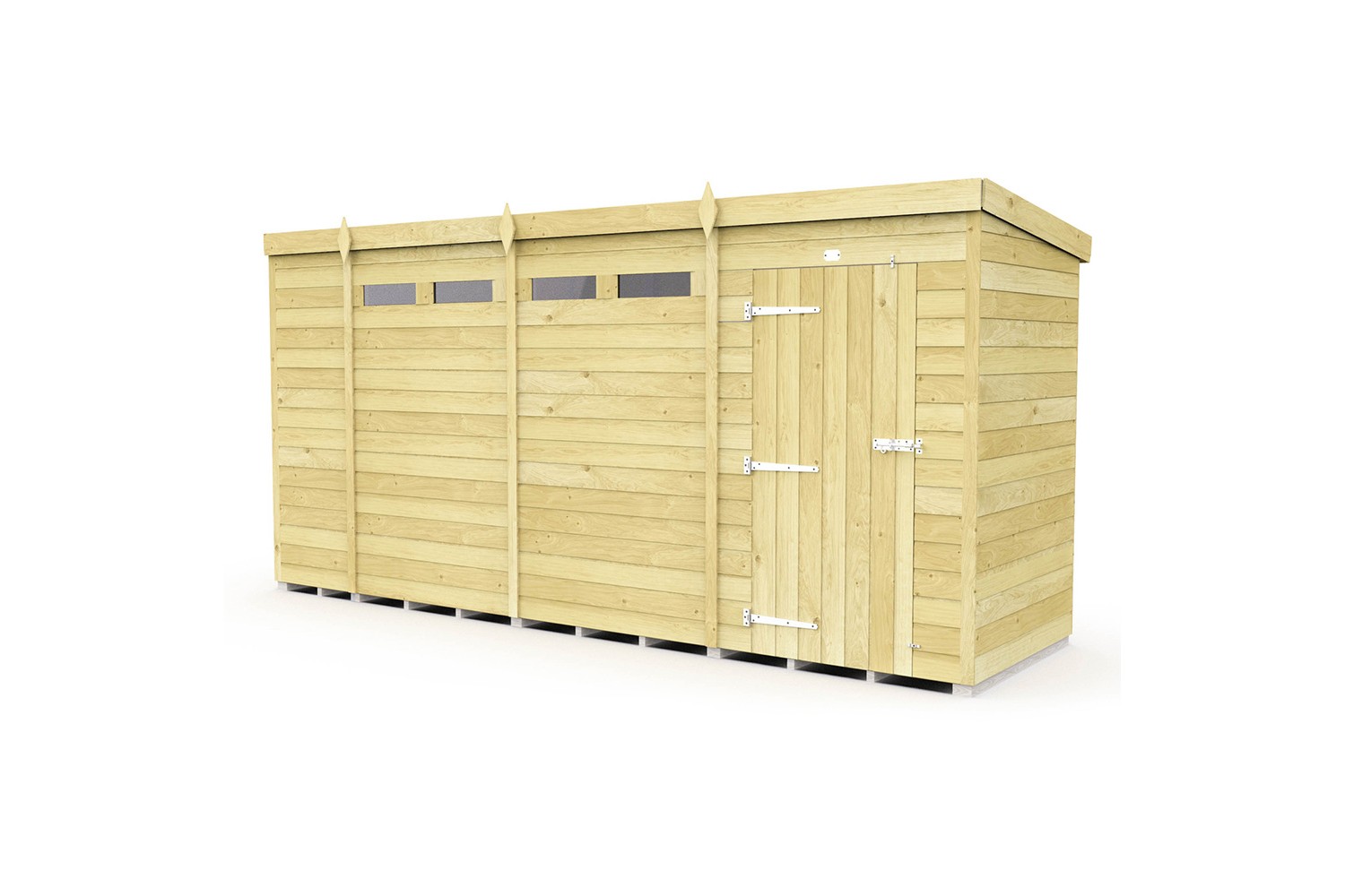 14ft x 5ft Pent Security Shed