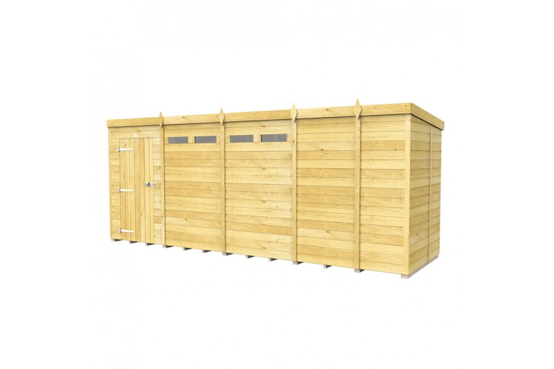 17ft x 5ft Pent Security Shed