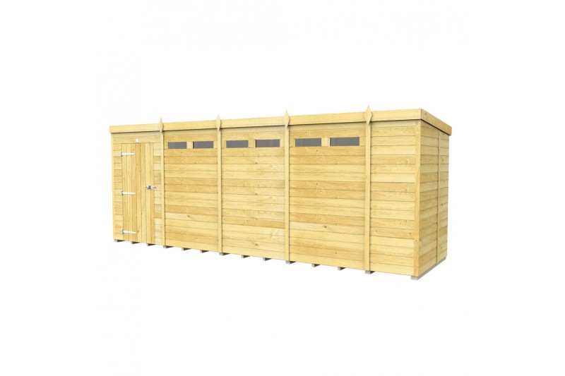 18ft x 5ft Pent Security Shed
