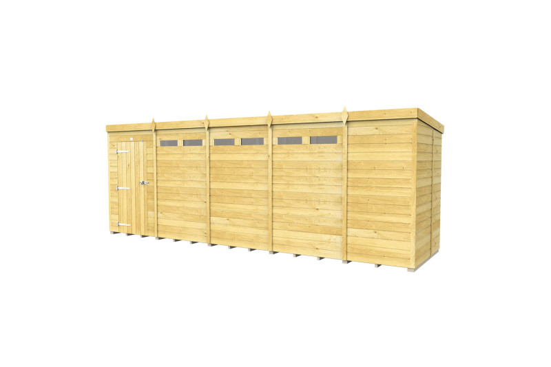 19ft x 5ft Pent Security Shed