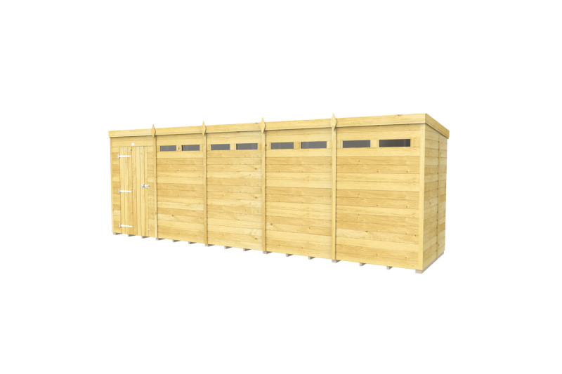 20ft x 5ft Pent Security Shed