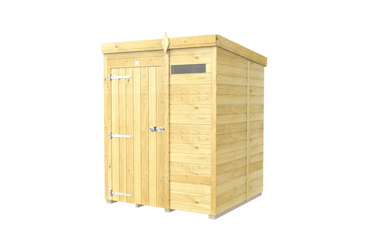 5ft x 5ft Pent Security Shed