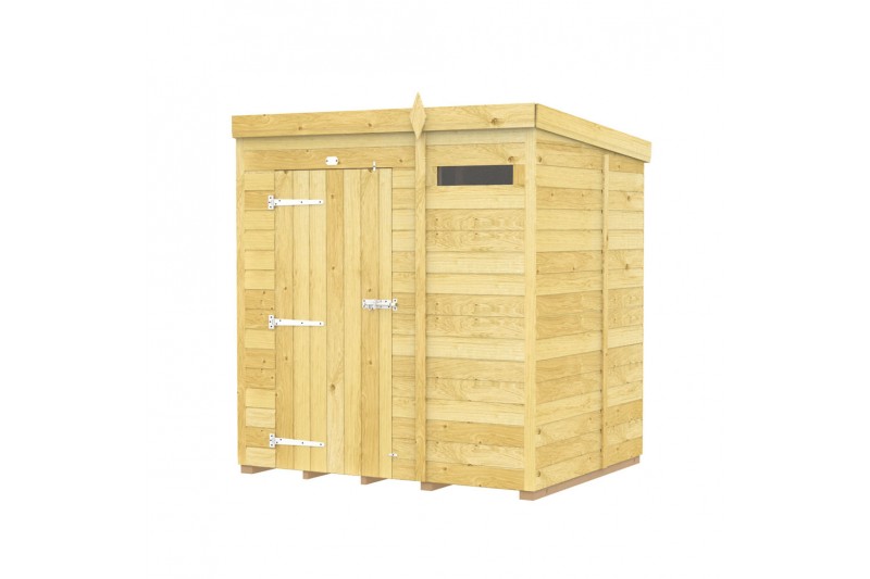 6ft x 5ft Pent Security Shed