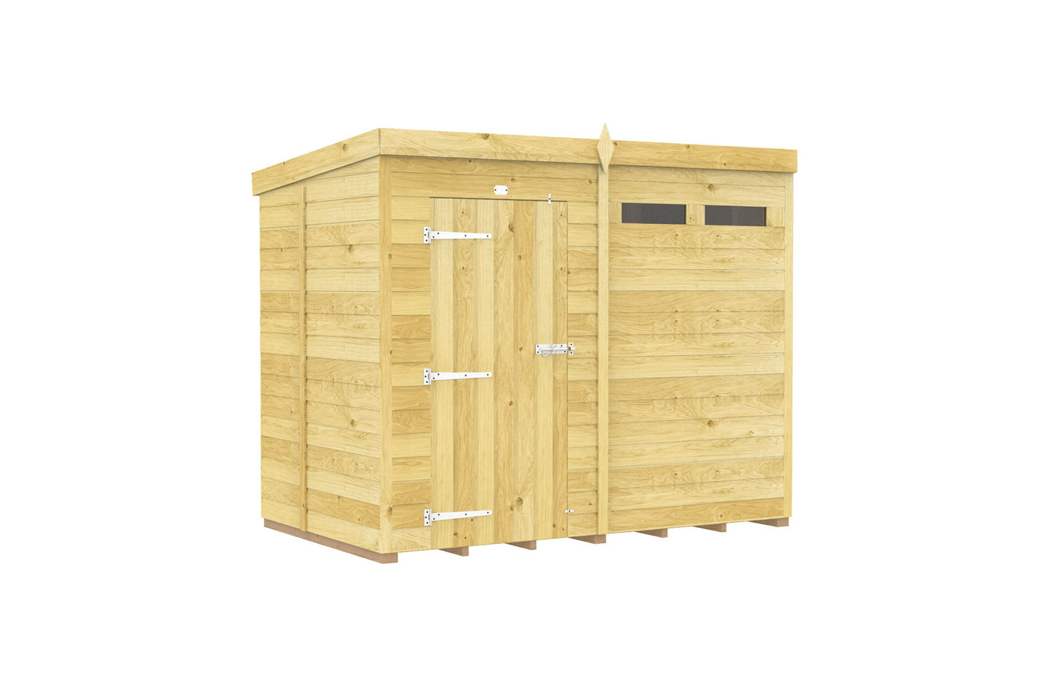8ft x 5ft Pent Security Shed