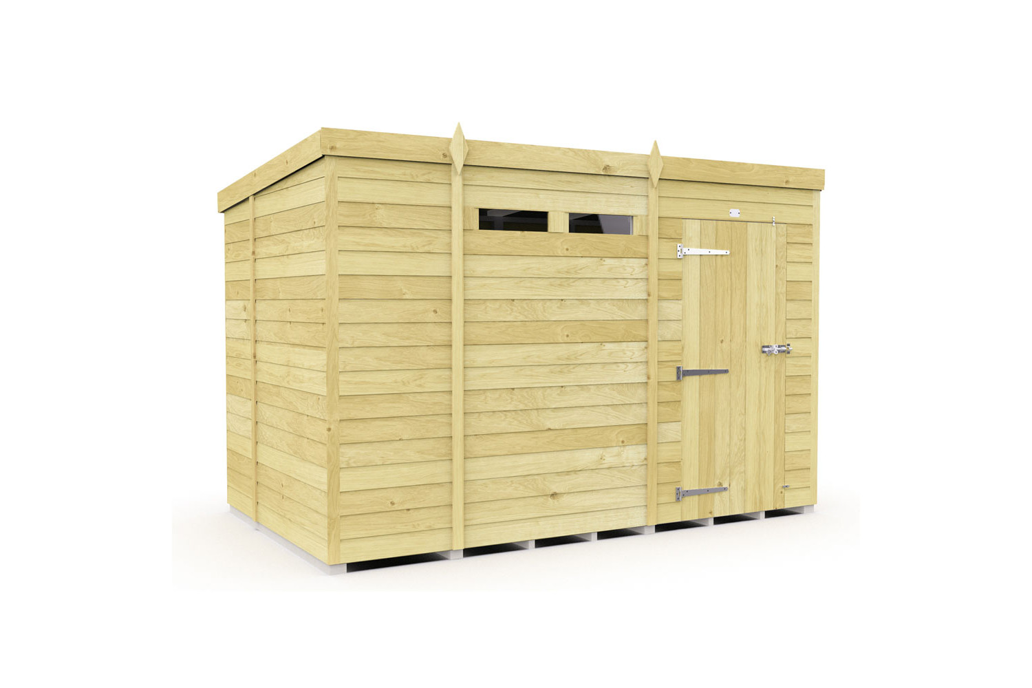 10ft x 6ft Pent Security Shed