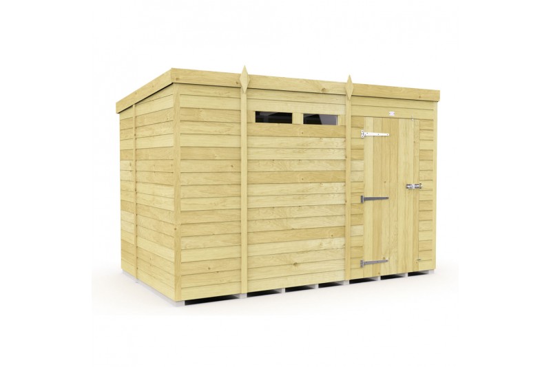 10ft x 6ft Pent Security Shed