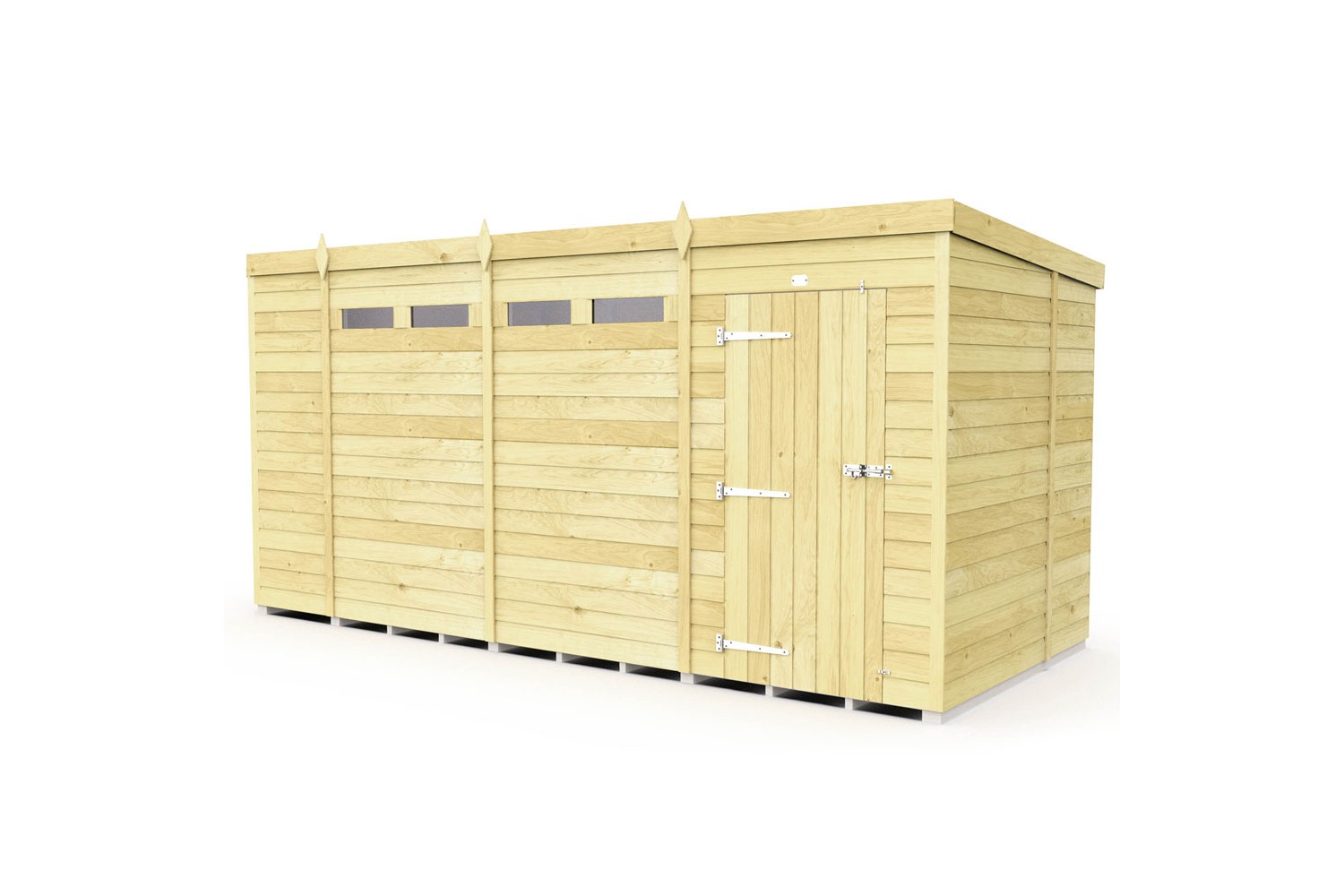 14ft x 6ft Pent Security Shed