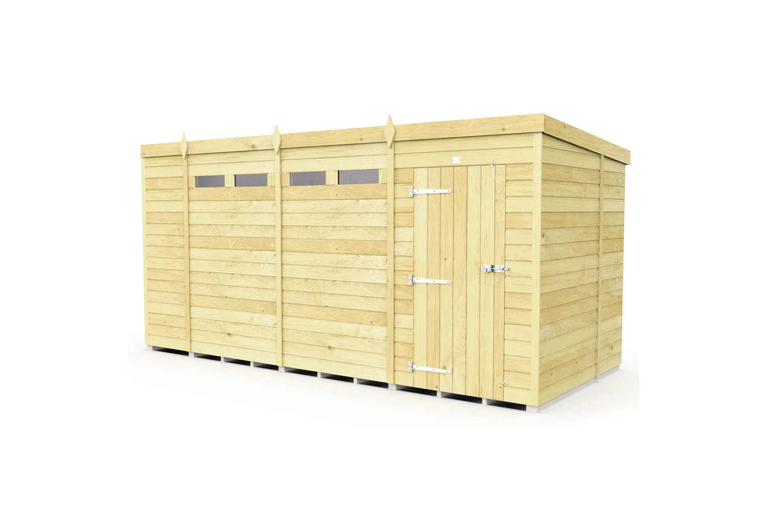 15ft x 6ft Pent Security Shed