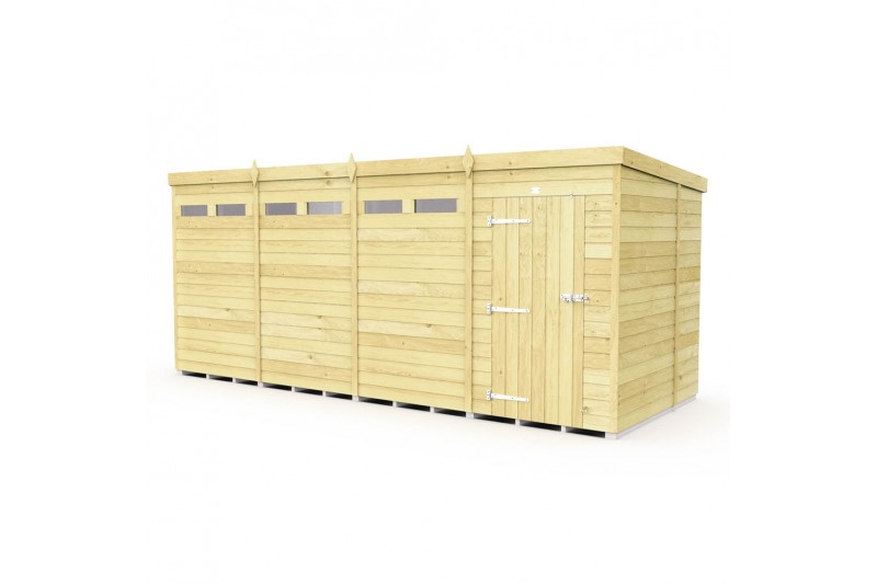 16ft x 6ft Pent Security Shed