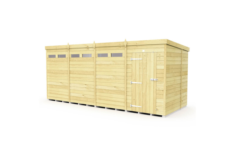 16ft x 6ft Pent Security Shed